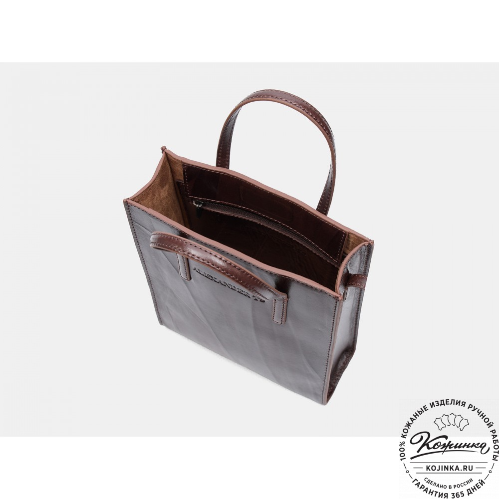 Женская кожаная сумка "Болеро" (коричневая)